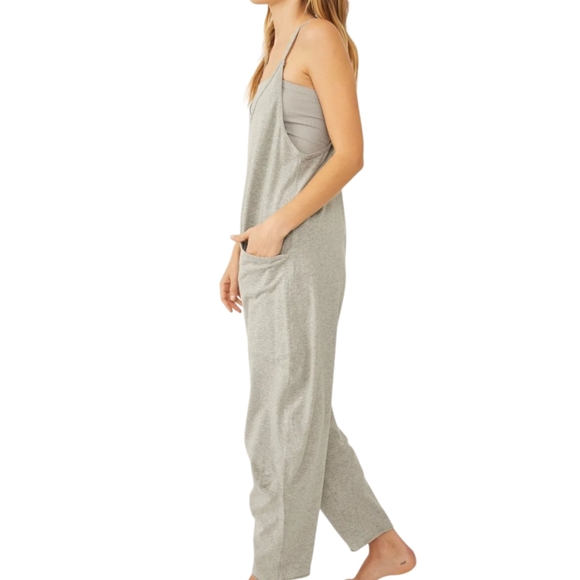 Women's Free People Movement Hot Shot Onesie Heather Grey Medium Soft & Comfy - Picture 6 of 8